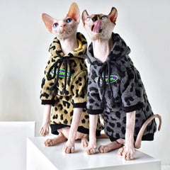 Pull léger en coton camouflage pour chat sans poils