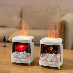 3D Starry Sky Flame Aromatherapy Machine Desktop Home Humidifier