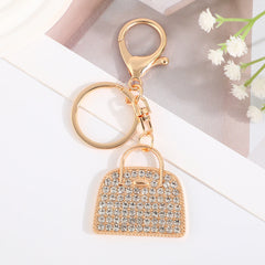Creative Handbag Charm Minimalist Diamond-studded Keychain