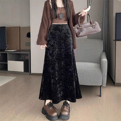 New Fallwinter Diamond-velvet Skirt