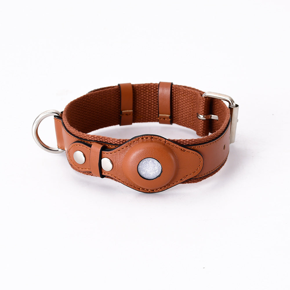 Funda protectora para rastreador AirTag de collar para mascotas, collar de cuero