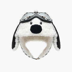 Fleece-Lined Warm, Cold-Weather Ear-Protecting Outdoor Skiing Aviator Glasses And Lei Feng Hat