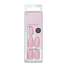 Impress Color Self-Adhesive Press-On Nails - Medium Pink Dream for Effortless, Long-Lasting Nail Beauty