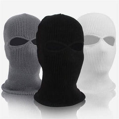 2 Holes Full Face Cover Hood Knitted Balaclava Face Mask