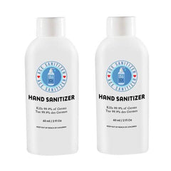 2-Pack: 2oz Bottle 70% Alcohol Hand Sanitizer