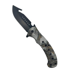 2-Pack: 8.75" Camo Spring Assisted Knife with ABS Handle