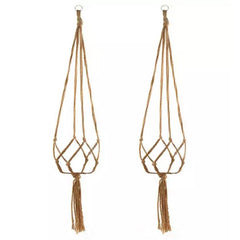 2-Pack: Indoor Outdoor Hanging Pot Rope Net Macrame Plant Hanger
