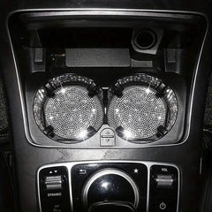 2-Pack: Shimmering Diamond Car Cup Mats