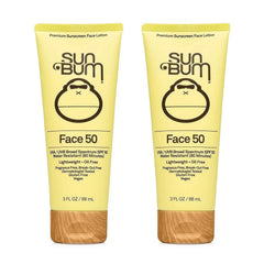 2-Pack: Sun Bum Original SPF 50 Sunscreen Face Lotion 3 oz