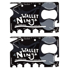 2-Pack: Wallet Ninja 18-in-1 Credit Card Sized Multi-tool