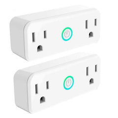 2-Pack: WIFI Smart Plug 10A Dual Smart individually Outlet