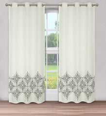 2-Piece Set: Global Varanasi Embroidered Window Panel Pair