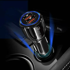 2-Port USB Fast Car Charger Adapter