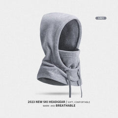 Masque facial coupe-vent et résistant au froid pour le cyclisme en extérieur, chaud et doublé en polaire