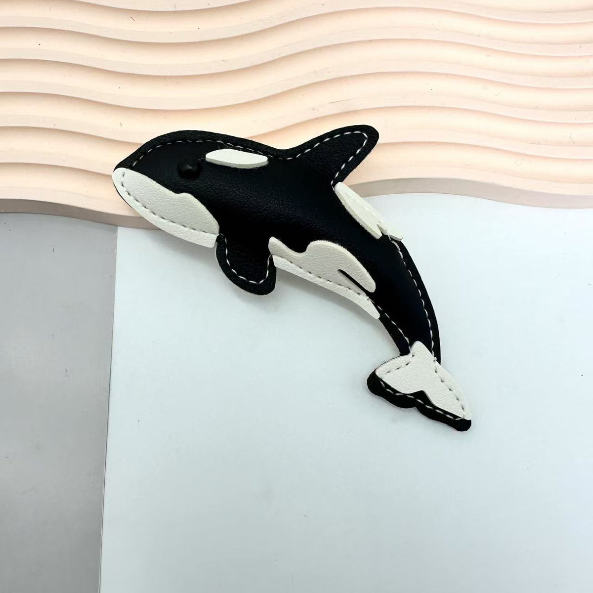 Nouveau porte-clés en forme d'animal marin, requin en cuir PU