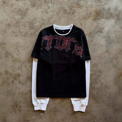 T-shirt vintage pour homme à manches longues