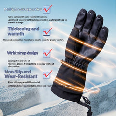 Outdoor verdickte, warme, wasserdichte und rutschfeste Fingerhandschuhe