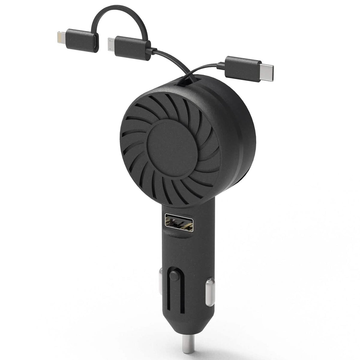 21W 3-in-1 Retractable Car Phone Charger