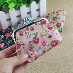 Petit porte-monnaie en tissu rose de style coréen pour femme et enfant, petit portefeuille étudiant, mini sac à monnaie, cadeau, vente en gros