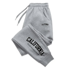 Pantalon de sport décontracté chaud à bandes aux chevilles