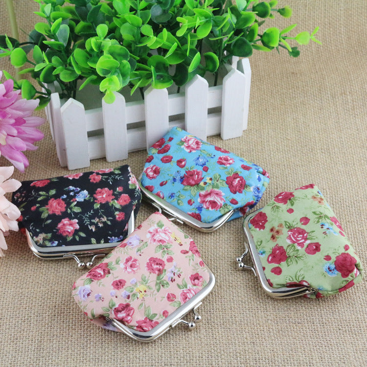 Petit porte-monnaie en tissu rose de style coréen pour femme et enfant, petit portefeuille étudiant, mini sac à monnaie, cadeau, vente en gros