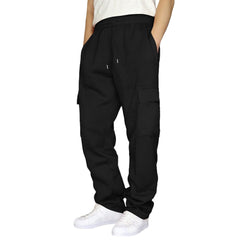 Pantalones deportivos holgados con ajuste ceñido en los tobillos, múltiples bolsillos y cordones