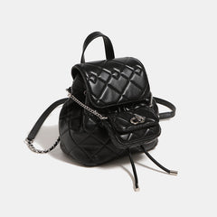 Womens Niche-Design Soft Chain Multi-Use Backpack