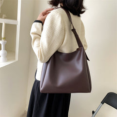 Womens Large-capacity Soft-leather Shoulder Bag