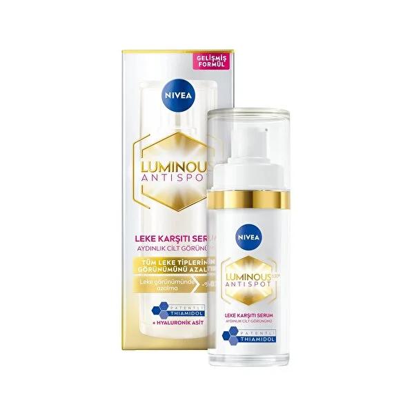 Sérum corrector de manchas oscuras Nivea Luminous630 - Tratamiento para la hiperpigmentación y un tono de piel uniforme, aprobado dermatológicamente, 1.01 fl oz