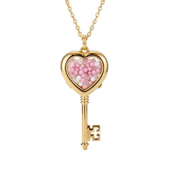 Key Lock Opening And Closing Necklace