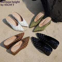 Elegant And Classic Polka-dot Wedge-pointed-toe Pumps