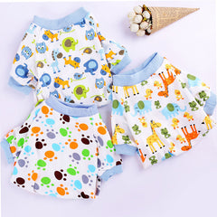 Vêtements pour chien en coton, tricot à quatre pattes