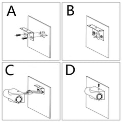 LED double head wall light