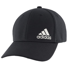 adidas Mens Release 2 Structured Stretch Fit Cap Black/White Large-X-Large