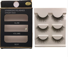 Nouveauté, 3 paires de faux cils naturels longs, maquillage 3D, en vison, extensions de cils pour la beauté