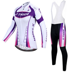 Spring and autumn women's long-sleeved cycling jersey suit