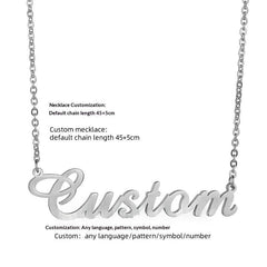 Stainless Steel Name Necklace Electroplated With Real Gold In English