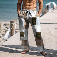 Pantalon polyvalent pour homme à jambes larges, style européen et américain