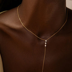 Gradient Water Drop Rhinestone Necklace Set For Women