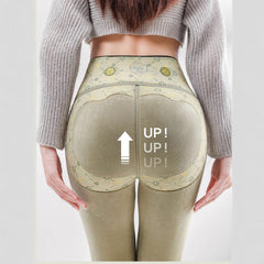 Leggings de yoga de otoño-invierno, gruesos, con forro polar, que realzan los glúteos y estilizan