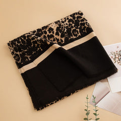 Leopardenmuster Kunstkaschmir Schal Damen Warmer Schal Winter