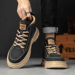 Chaussures décontractées montantes rétro de style britannique pour homme
