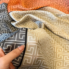 Eleganter Schal aus Seidenimitat für Damen, langer Sonnen-/Frühlings- und Sommerschutz