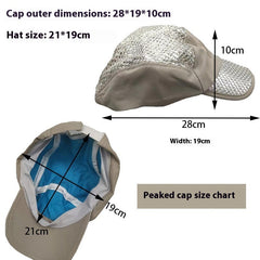 Casquette de protection solaire rafraîchissante Ice-sensitive pour air froid et climatisation