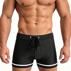 Mens Color-Block Minimalist Three-Dimensional Boxer Briefs With Cups