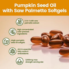 300 Softgel Capsules Of Orange Pumpkin Seed Oil