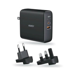 3-in-1 AUKEY Combo 5000mAh Portable Charger Travel Plugs US EU UK