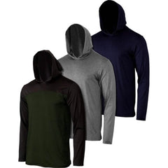 3-Pack: Men's Moisture Wicking Lightweight Hoodies