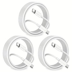 3-Pack: USB-C Fast Charging Cables