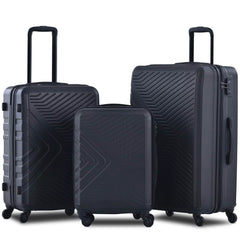 3-Piece Set: Hardshell Lightweight Suitcase with TSA Lock Spinner Wheels